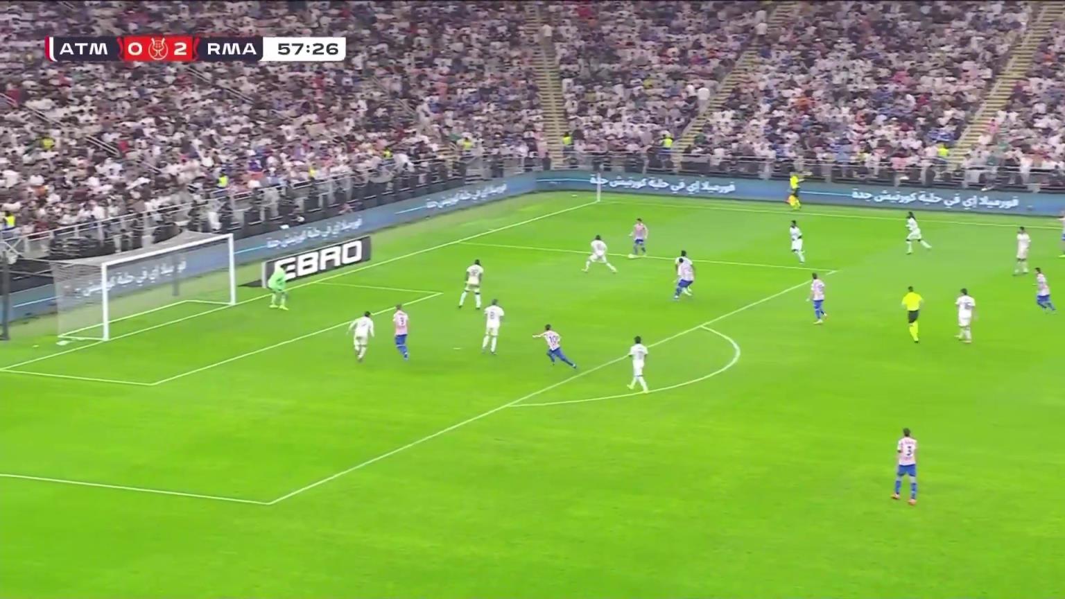 马竞扳回一球！朱利亚诺传中，瑟尔洛特力压阿森西奥头球破门