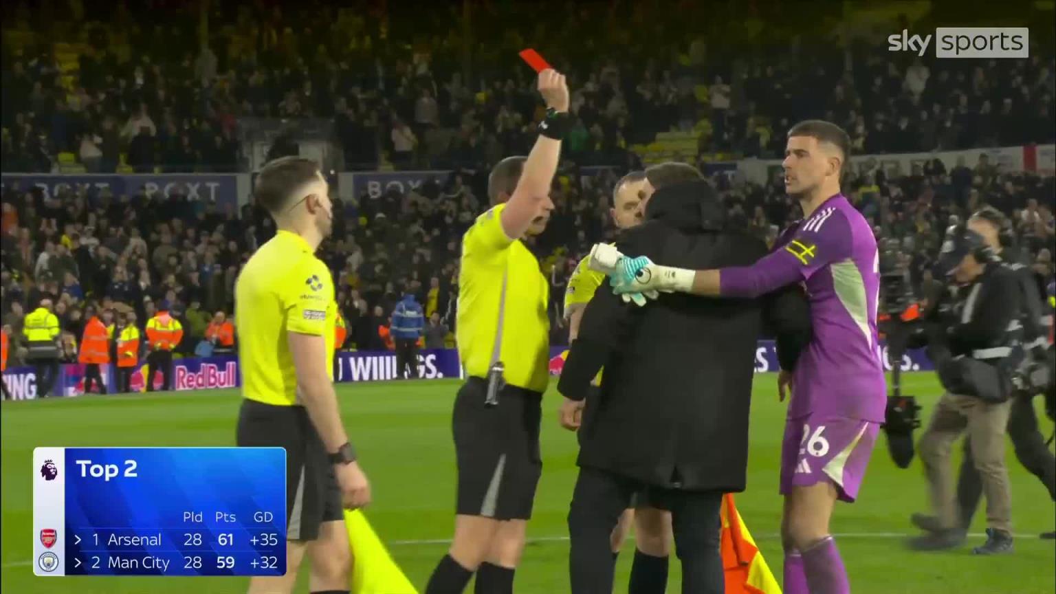 主场不敌曼城！利兹联主教练找裁判理论被出示红牌！