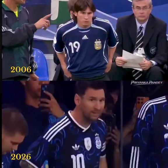 一段跨越20年的蓝白传奇！2006年和2026年国家队梅西同框